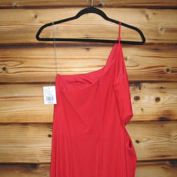 Jump Apparel Juniors One Shoulder Jersey Gown with Cutout - Picture 7 of 9